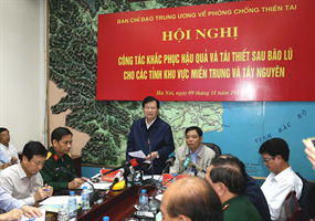 Phó Thủ tướng Trịnh Đình Dũng chủ trì cuộc họp khắc phục hậu quả và tái thiết sau bão
